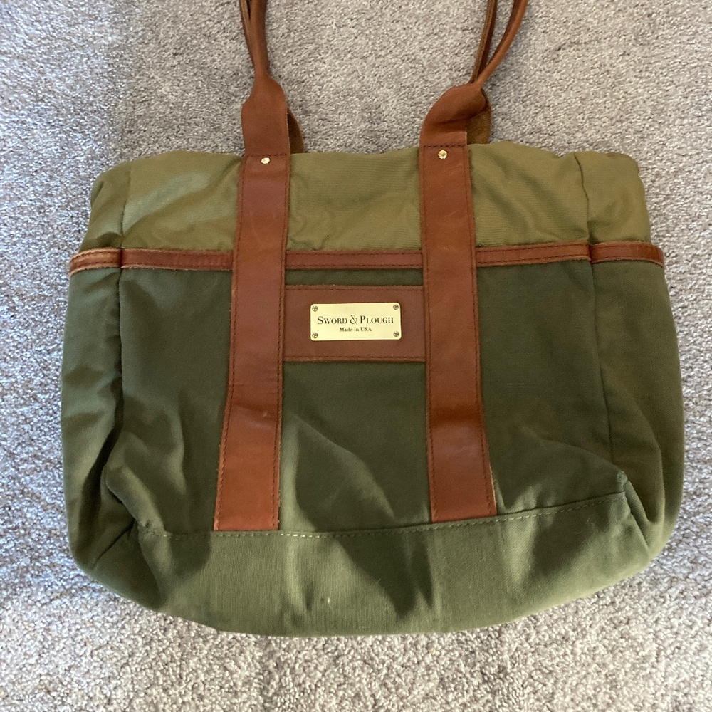Sword & Plough Made in USA Zippered Tote Bag